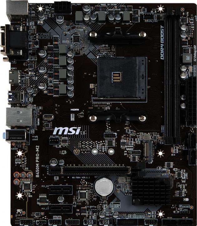 Produktbild MSI B450M Pro-M2 V2 (AM4, AMD B450, mATX)