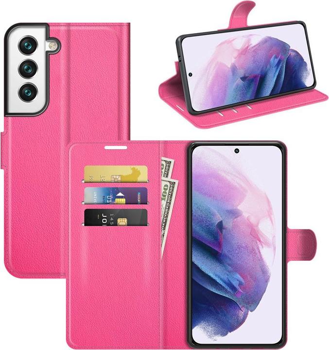 Actual product image Cover-Discount Galaxy S22 - leather case cover pink (Samsung Galaxy S22)