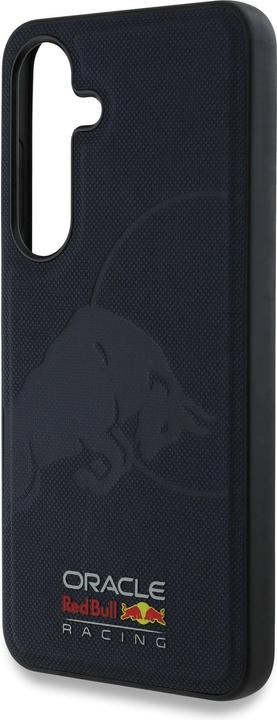 Actual product image Red Bull Case Leather Meshed Debossed Bull MagSafe for Samsung Galaxy S25 navy (Samsung Galaxy S25)