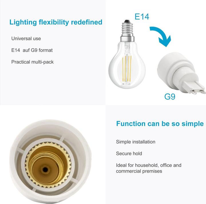 Image du produit Intirilife Adaptateur de culot d'ampoule E40 à E27