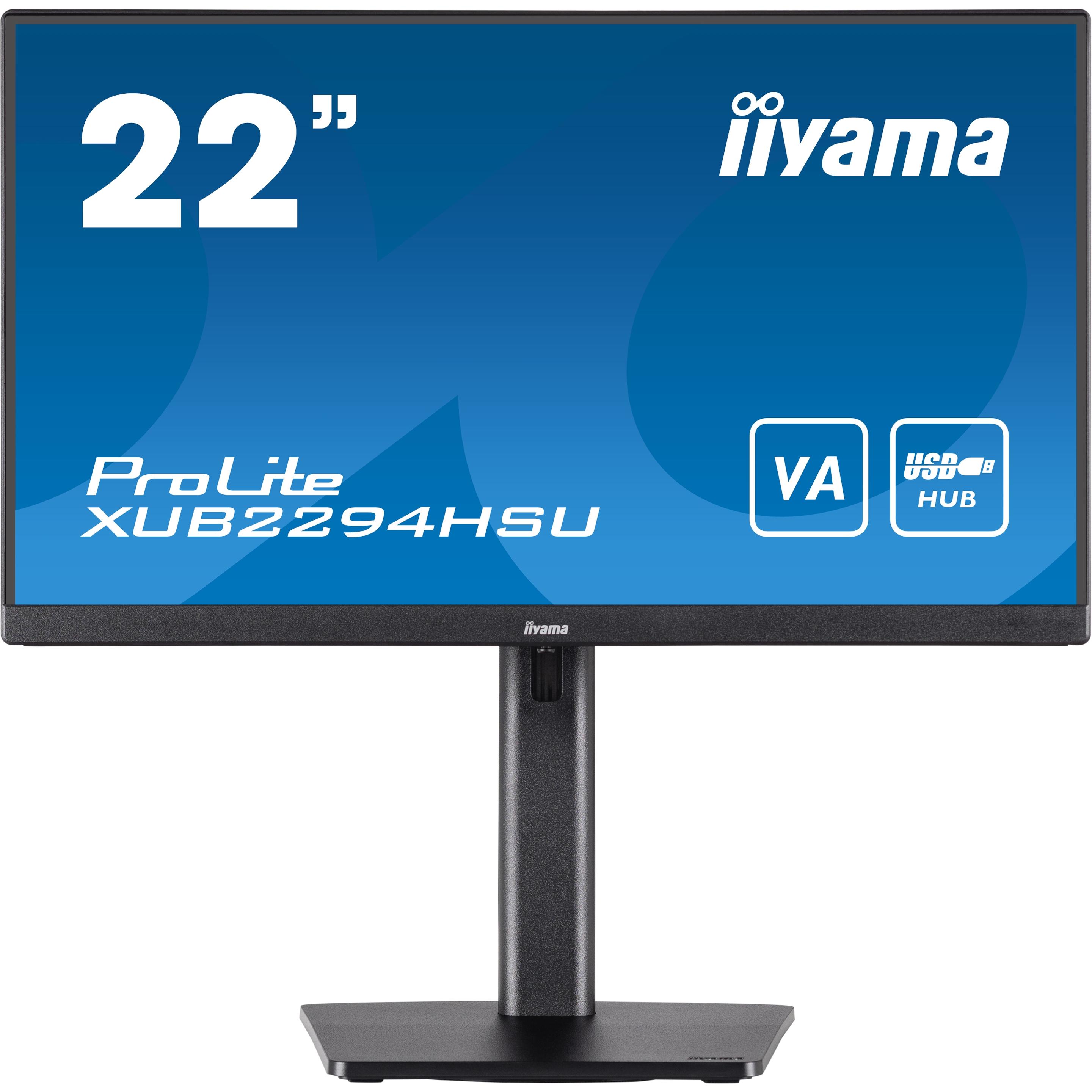 iiyama ProLite XUB2294HSU-B2 (1920 x 1080 pixel, 21.50"), Monitor, Nero