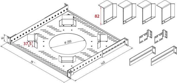 Produktbild Triton Kabelreservehalter - 1U - 48.3 cm (19")