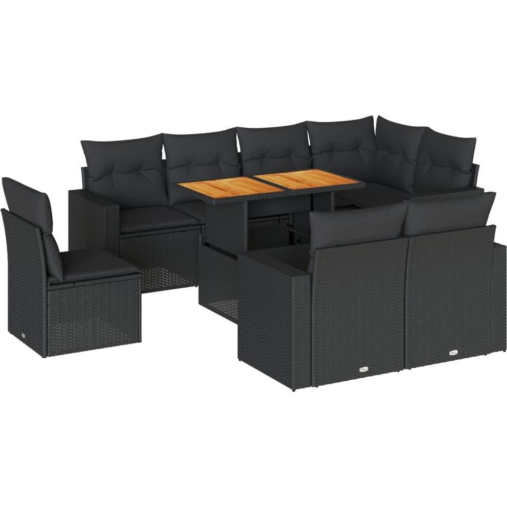 VidaXL, Gartenlounge, 10-tlg. Garten-Lounge-Set mit Kissen