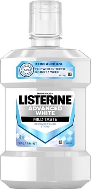 Image du produit Listerine Lavage de bouche Advanced White Mild Taste (1000 ml, Bains de bouche)