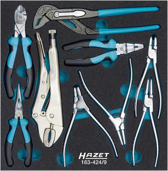 Produktbild HAZET Zangen Satz 163-424/9 ∙ Anzahl Werkzeuge: 9 (344 mm)