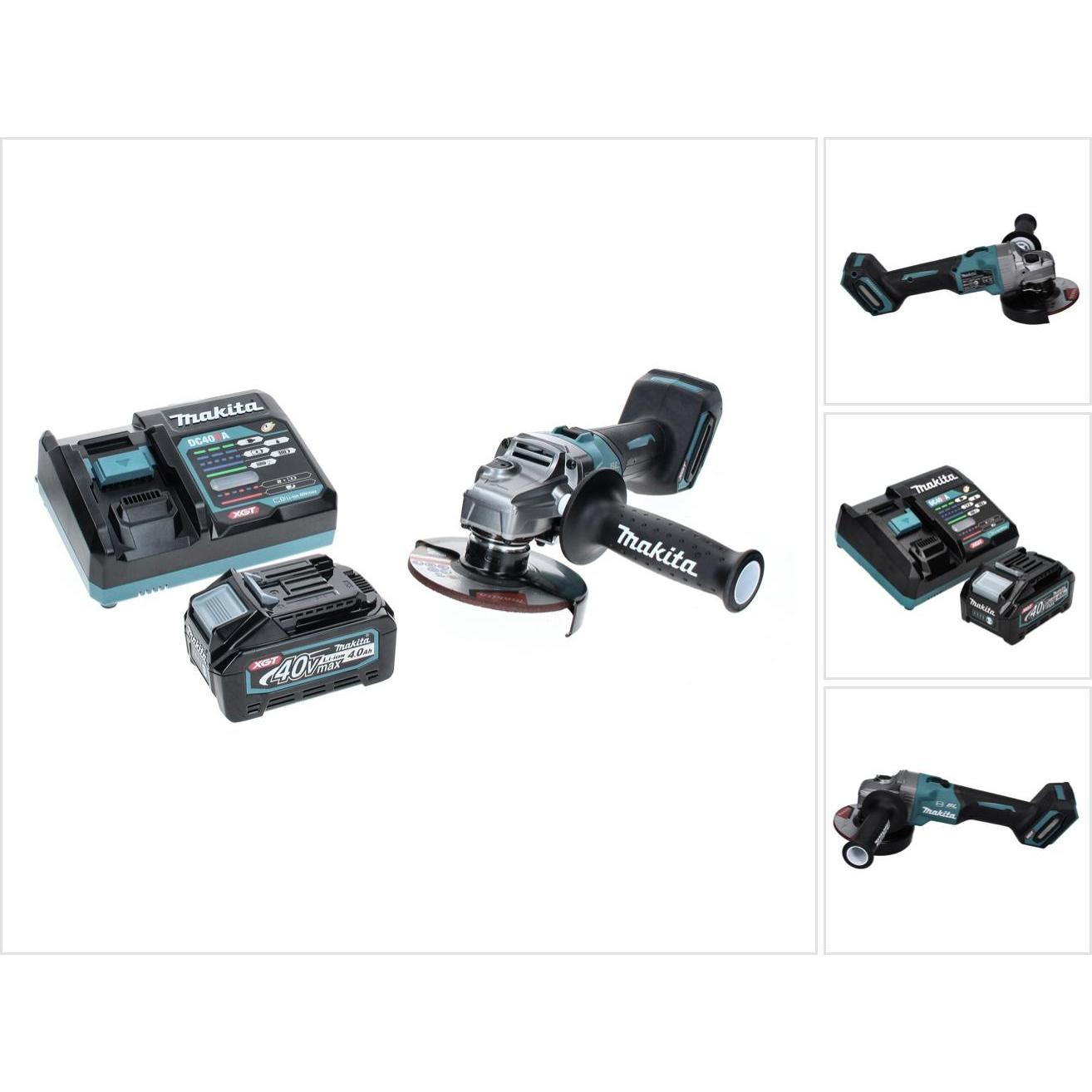 Makita, Winkelschleifer, GA 005 GM1 Akku Winkelschleifer 40 V max. 125 mm Brushless XGT + 1x Akku 4,0 Ah + Ladegerät (12...