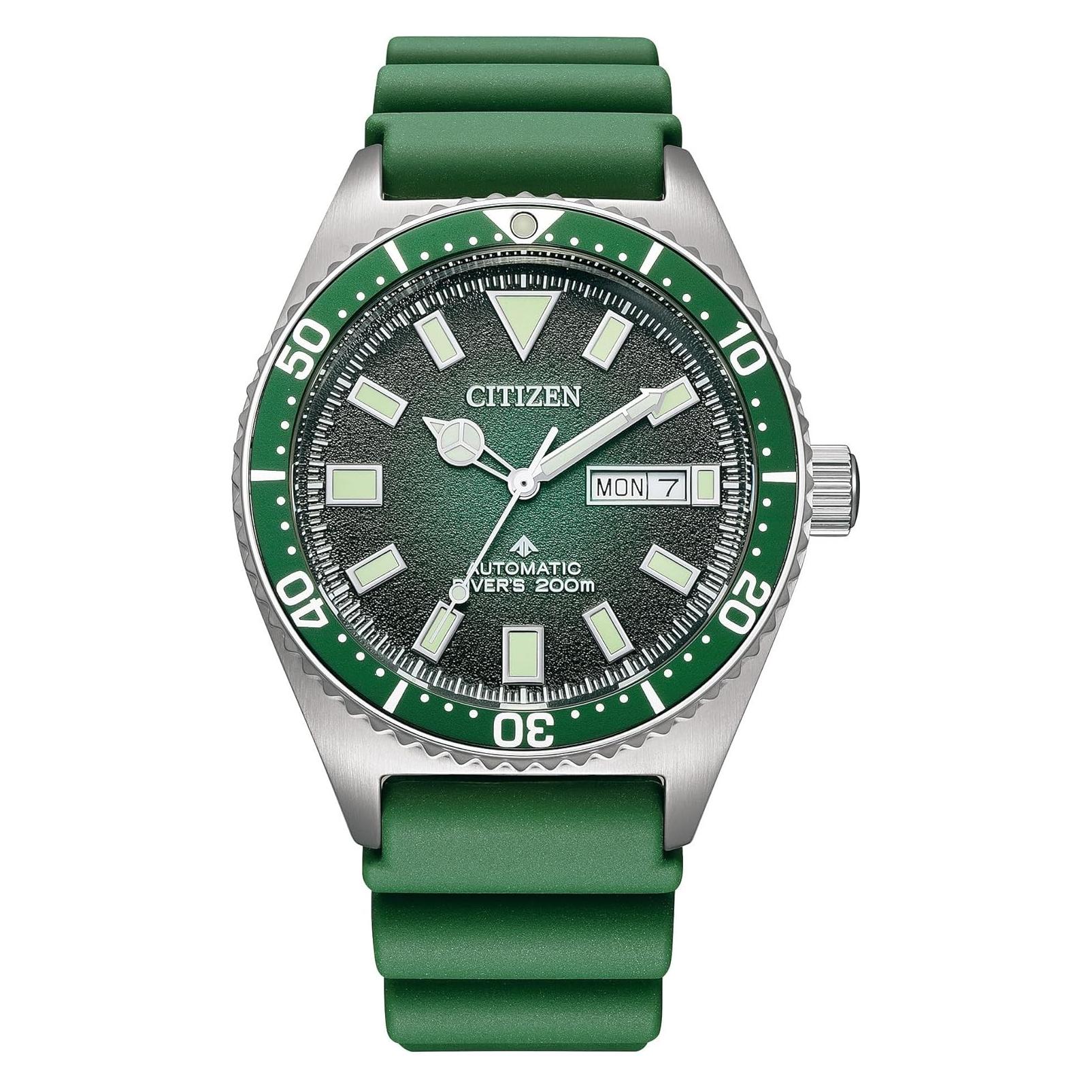 Citizen, Horloge, NY0121-09XE, Groen, (Duikhorloge, Analoog Horloge, 41 mm)