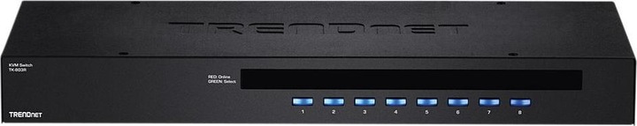 Produktbild Trendnet 8-x, VGA, 1U, USB, PS/2