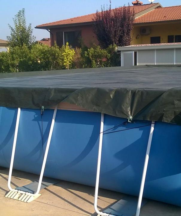 Image du produit Laghetto Couverture d’hivernage à tendeurs pour piscine de 4,00 x 6,60m de dimensions d'eau.