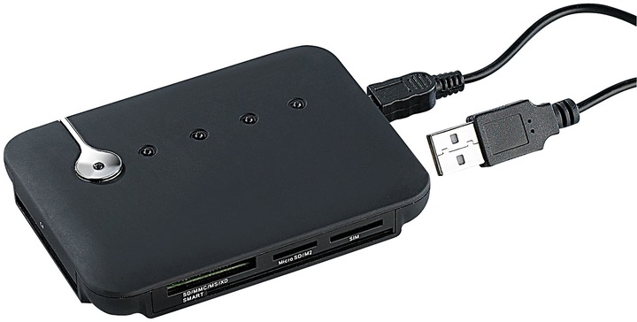 Produktbild C-enter Multi-Card- und SIM-Reader mit aktivem USB-2.0-Hub (USB 2.0)