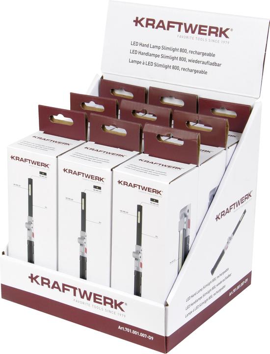 Immagine prodotto Kraftwerk 9 x lampada manuale a LED Slimlight 800, 3,7 V, 2600 mAh (800 lm)