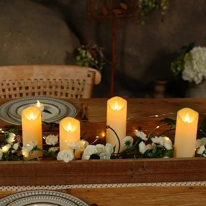 Actual product image Cbx 4 flameless LED candles with remote control and timer function (4x)