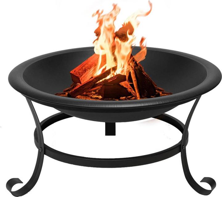 Image du produit Grafner Bol de feu avec grille pare-étincelles, crochet de feu et grille à charbon Corbeille à feu Ø 52cm (52 cm)