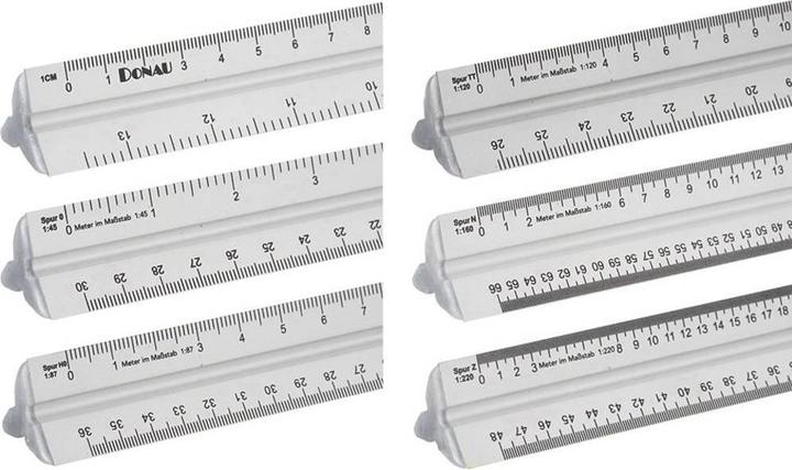 Produktbild Donau Maßstabslineal Aluminium (30 cm, Aluminium)