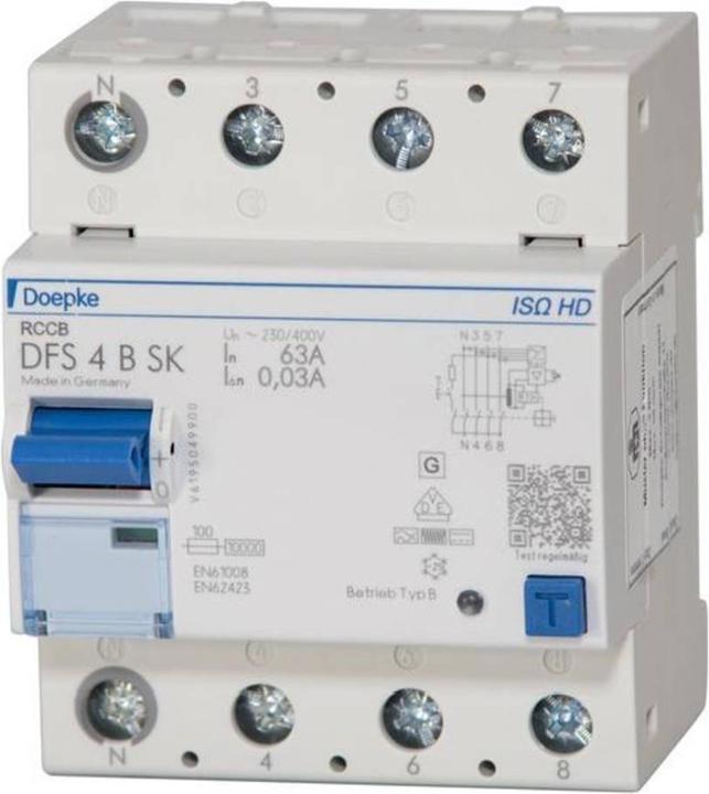 Doepke 091448HD DFS 4 poli 63A 0,03A Tipo B SK N-li HD Interruttore automatico differenziale sensibile a