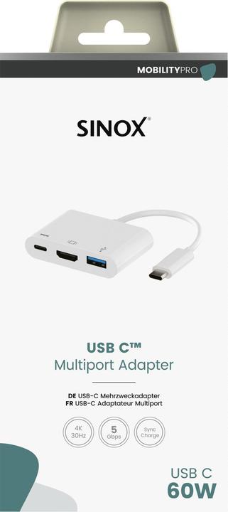 Actual product image Sinox SXI06030 (USB-C, 3 ports)