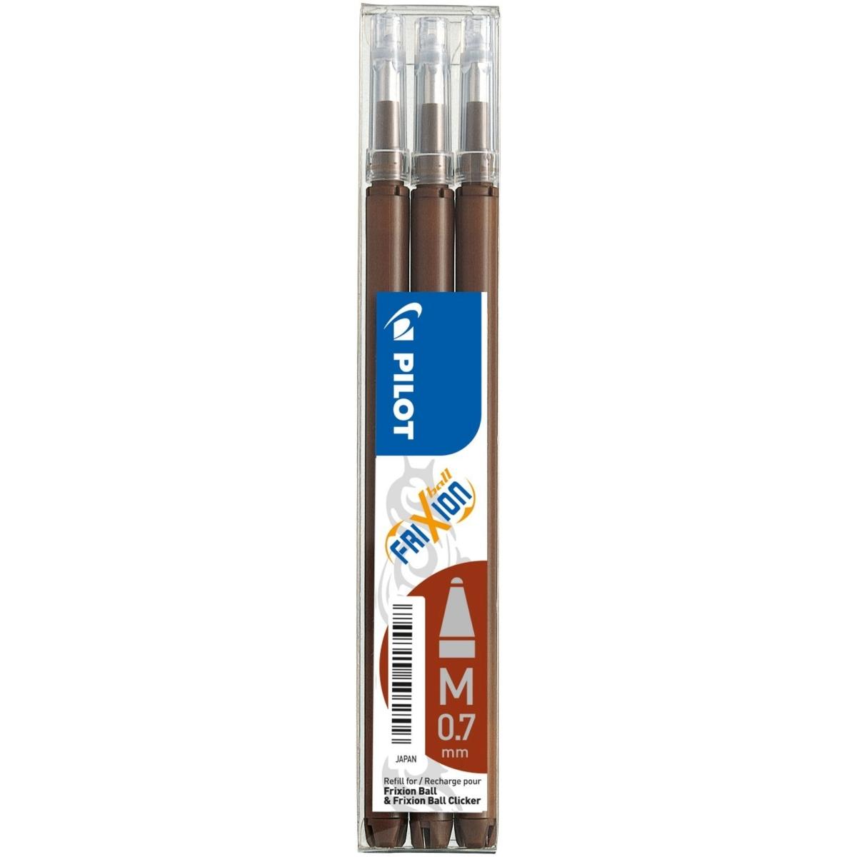 Pilot, Ersatzpatrone, FriXion Refill Set à 3 (Ersatzmine, Braun, 0.35 mm)