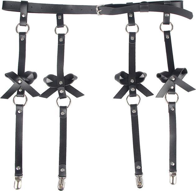 Image du produit Subblime Chaînes De Cuir-Harnais De Jambe Noir Une Taille