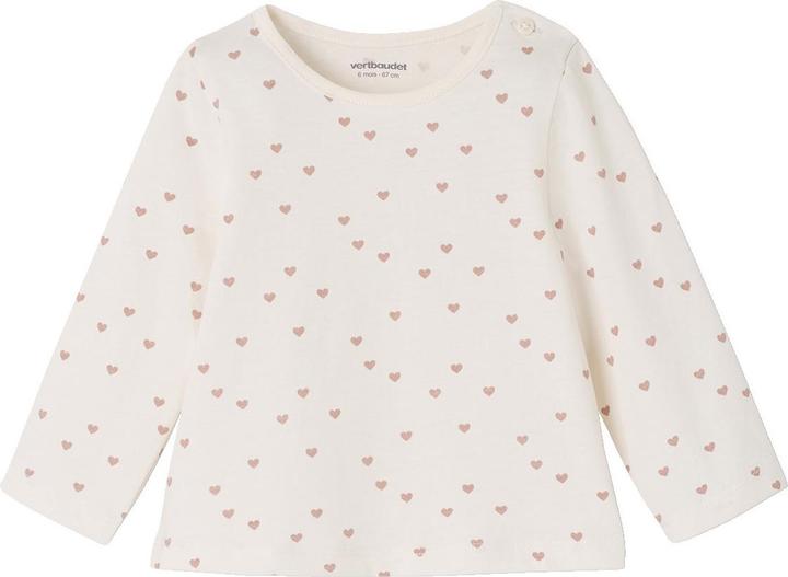 Produktbild Vertbaudet 2er-Pack Baby Shirts BASIC, Print & Uni mit Volants (80)