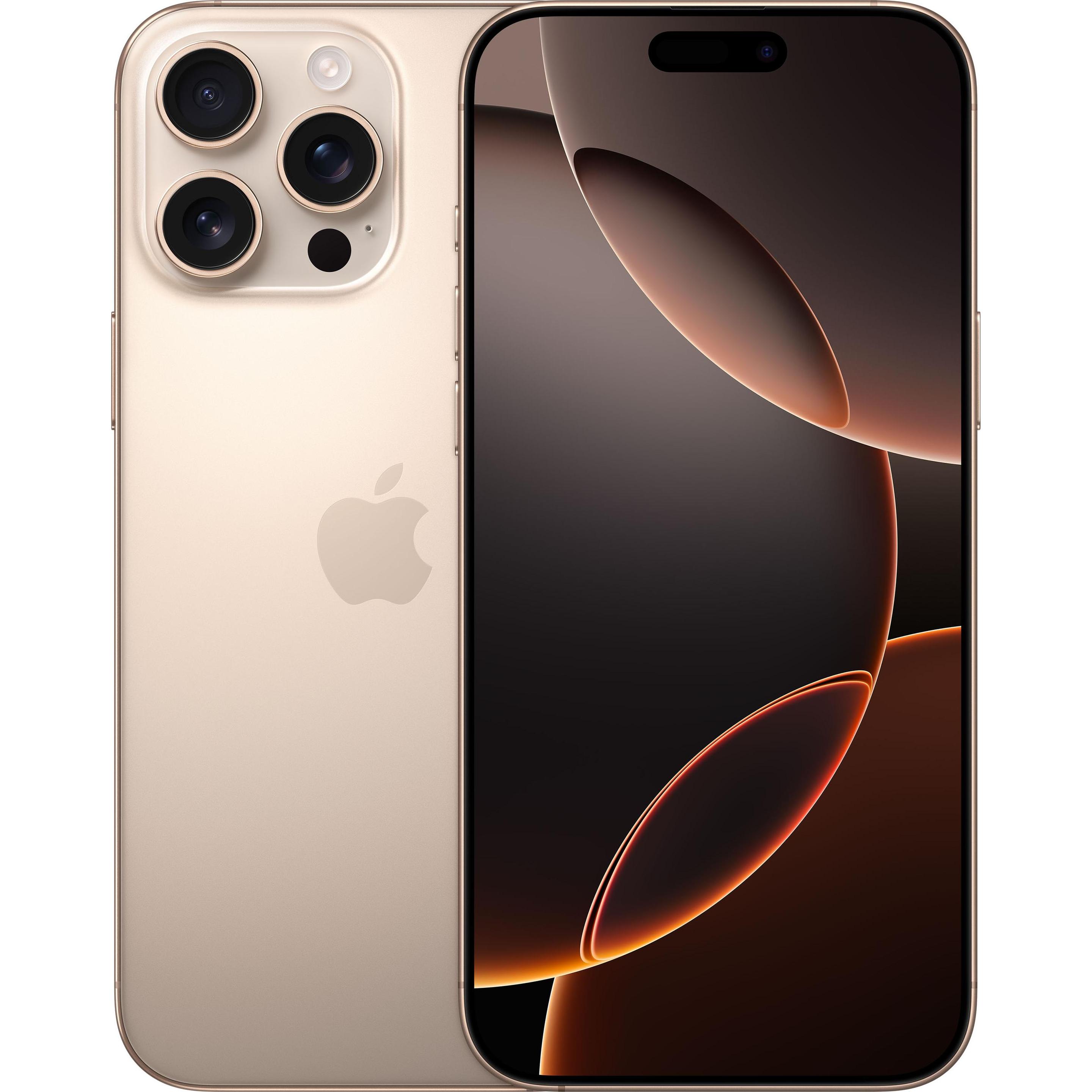 Apple iPhone 16 Pro Max (512 GB, Desert Titanium, 6.90", SIM + eSIM, 48 Mpx, 5G), Smartphone, Gold