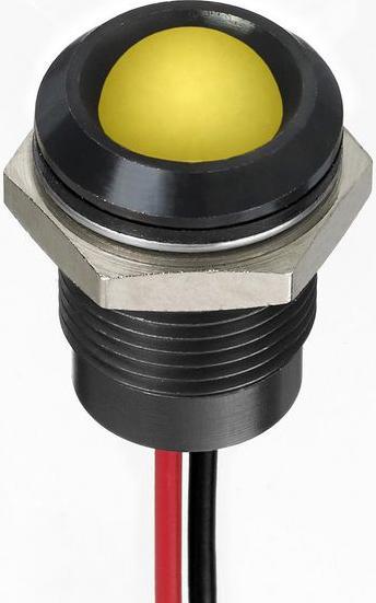 Produktbild RS PRO 14mm prom IP67 sealed black LED,yel 20mA