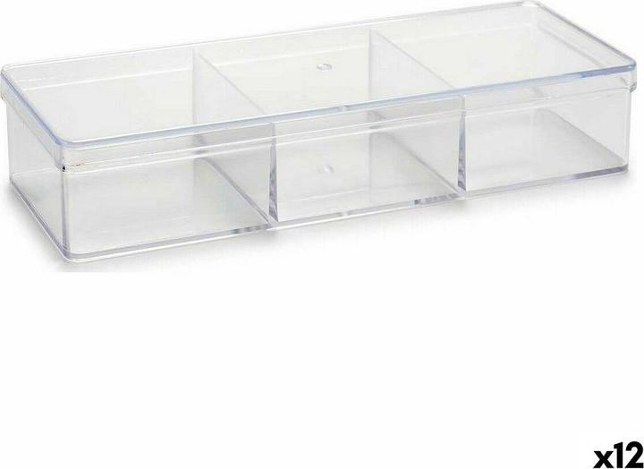 Actual product image Berilo Organiser Transparent plastic 20 x 3.5 x 7 cm (12 pieces)