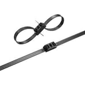 Rs Pro, Kabelbinder, Nylon 66 Kabelbinder Doppelkopf Schwarz 12,7 mm x 500mm (Kunststoffkabelbinder, 500 mm, 50 Stk.)
