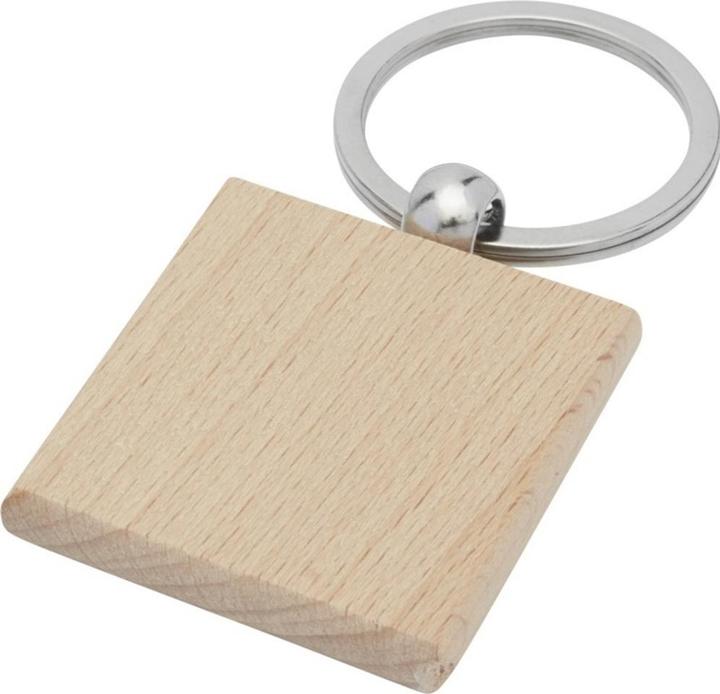 Actual product image Bullet Gioia Square Wooden Keychain
