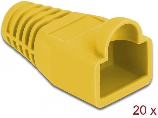 Delock Knickschutztülle für RJ45 Stecker gelb 20 Stück (Stecker Tülle)