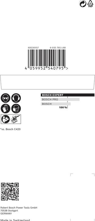 Image du produit Bosch Professional Zubehör Filet abrasif Expert M480 pour ponceuses vibrantes, 80 x133 mm, G 320, 10 pces. (320)