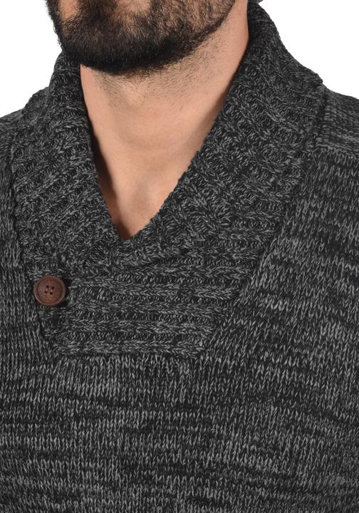 Image du produit Solid Phil Pull En Grosse Maille Pull-Over Tricot Pour Homme Avec Col Châle 100% Coton (S)