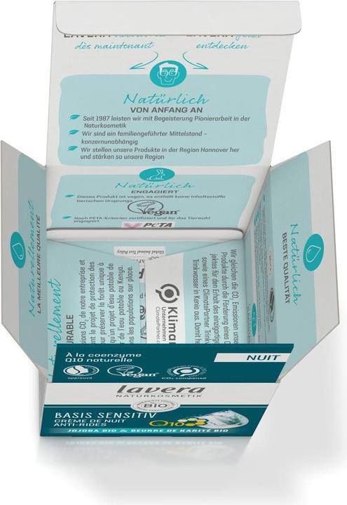 Immagine prodotto Lavera Crema Notte Antirughe Q10 base sensibile (50 ml)