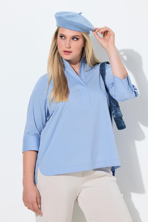 Actual product image Ulla Popken Goblet Collar 3/4 Sleeve Blouse (60)