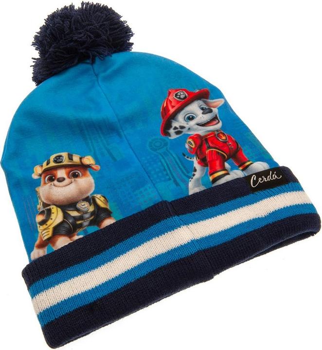 Actual product image Paw Patrol Hat And Glove Set With Stripes (One size)