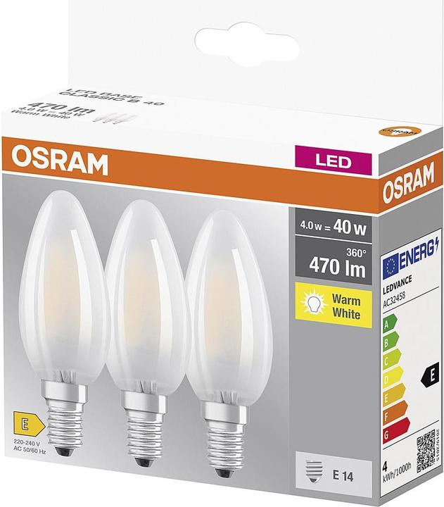 Produktbild Osram Led Base Classic B (E14, 470 lm, 3x)