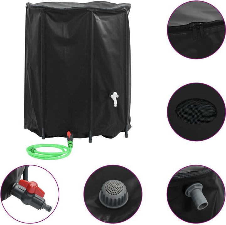 Actual product image VidaXL Wassertank mit Wasserhahn Faltbar 1250 L PVC (1250 l)