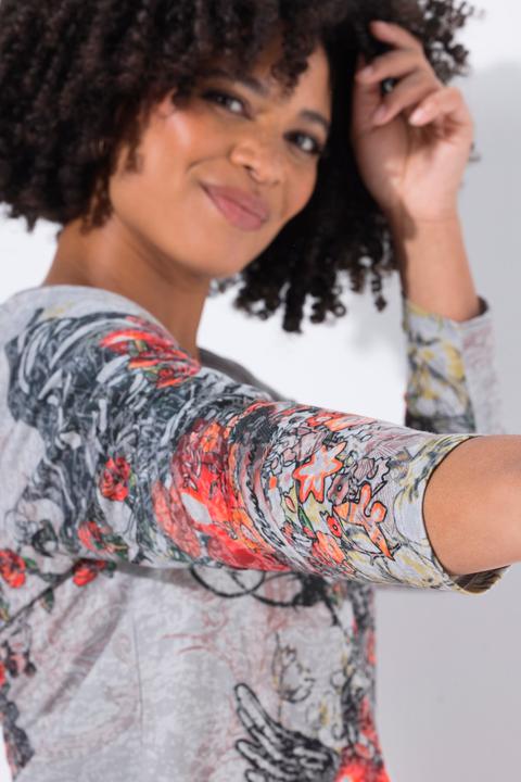 Actual product image Angel of Style T-Shirt, A-Linie, Flügel-Herz-Motiv, Langarm (52)