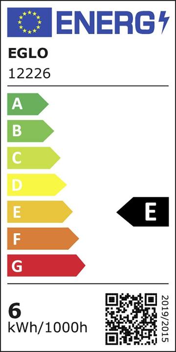 Energie-Label EGLO Leuchtmittel (E27, 6 W, 806 lm, 1 x, E)