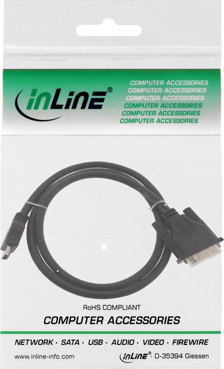 Produktbild InLine HDMI (Typ A) — DVI (5 m, DVI, HDMI, 1.4)