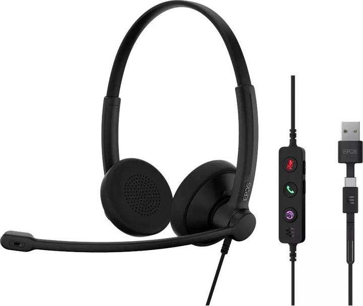 Sennheiser EPOS IMPACT 100, Bedraad, Kantoor/callcenter, 76 g, Headset, Zwart (Kabelgebunden)