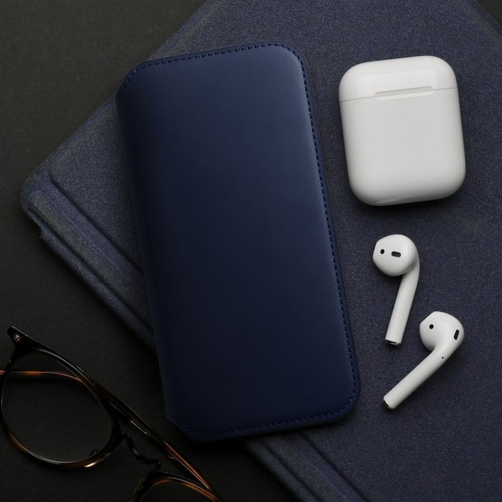 Produktbild OEM Buchhülle DUAL POCKET Buchhülle für XIAOMI Redmi Note 12 Pro 5G navy (Xiaomi Redmi Note 12 Pro 5G)