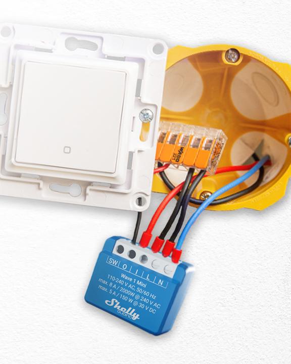 Actual product image Shelly Qubino Wave 1 Mini (Switch actuator)