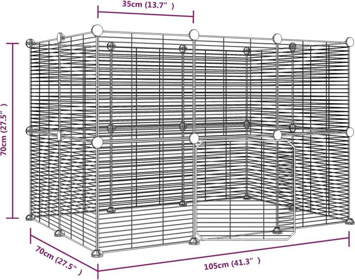 Produktbild vidaXL Haustierkäfig