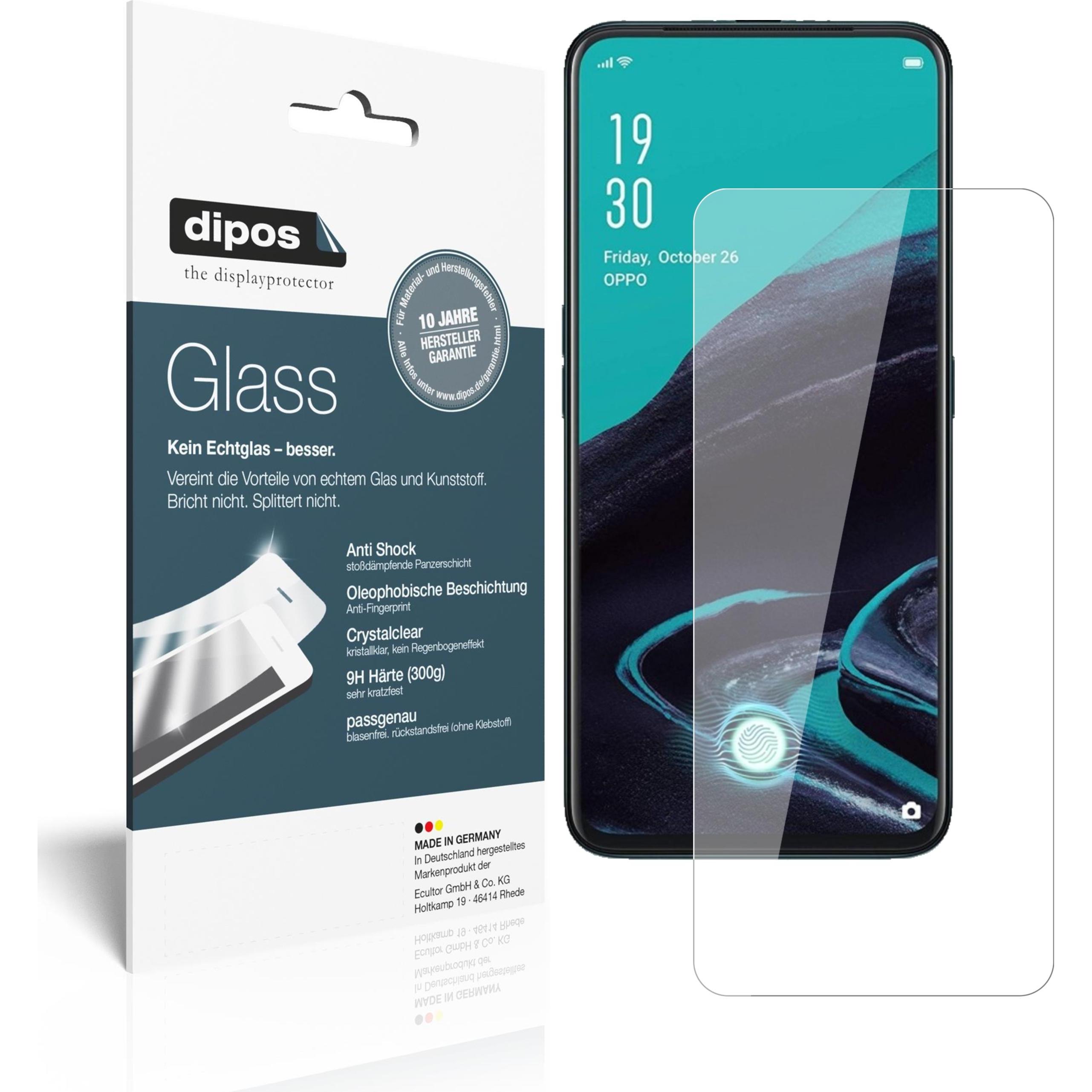Dipos Displayschutz Anti-Shock (2 Stück, Oppo Reno 2 Z), Smartphone Schutzfolie, Transparent