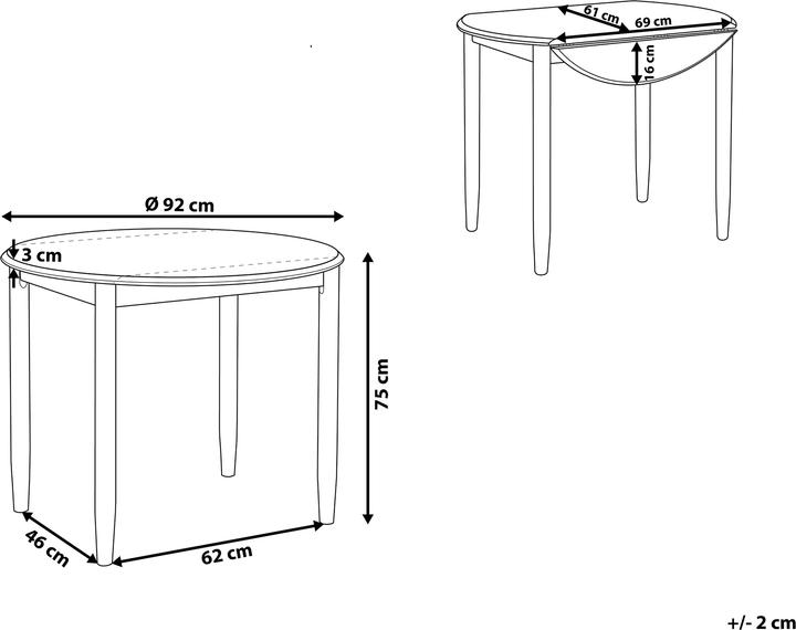 Actual product image Beliani Omaha (61 x 61 x 75 cm)