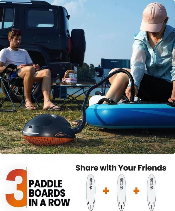 Actual product image Outdoor Master The Whale 6000mAh Sup Pump Electric Battery, 16PSI Rechargeable SUP Air Pump, 12V