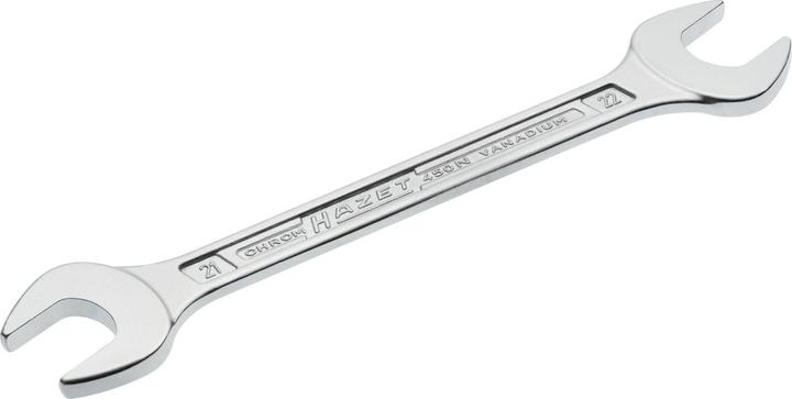 Actual product image HAZET Double open-end wrench 450N-21X22 ∙ Outside hexagon profile ∙ 21 x 22 mm (21 mm, 22 mm)