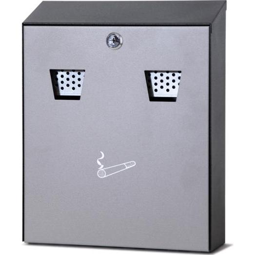 Twinco, Aschenbecher, TWIN ECO udendørs askebaeger Sølv 80x260x320mm (1stk)