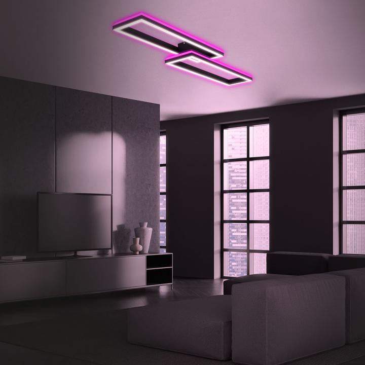 Produktbild Briloner RGB CCT LED Deckenleuchte, schwarz, LED/45W (2500 lm)