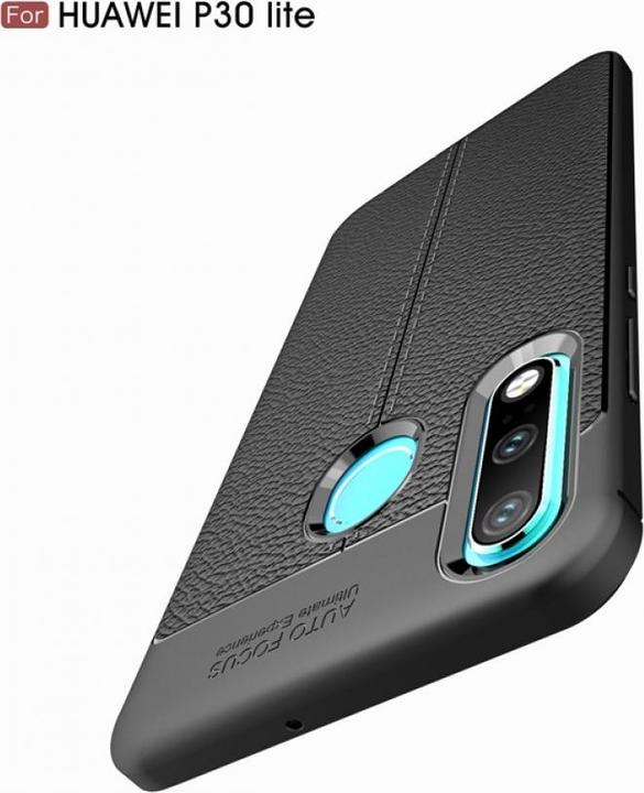 Actual product image Screenguard Huawei P30 Lite Sleeve Leather Design TPU Cover (Huawei P30 Lite)